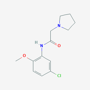 molecular formula C13H17ClN2O2 B501551 N-(5-Chloro-2-methoxyphenyl)-2-(1-pyrrolidinyl)acetamide 