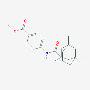 molecular formula C21H27NO3 B5015524 methyl 4-{[(3,5-dimethyl-1-adamantyl)carbonyl]amino}benzoate 