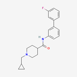 molecular formula C22H25FN2O B5015538 1-(cyclopropylmethyl)-N-(3'-fluoro-3-biphenylyl)-4-piperidinecarboxamide 