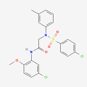 N~1~-(5-chloro-2-methoxyphenyl)-N~2~-[(4-chlorophenyl)sulfonyl]-N~2~-(3-methylphenyl)glycinamide