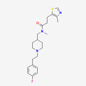 N-({1-[2-(4-fluorophenyl)ethyl]-4-piperidinyl}methyl)-N-methyl-3-(4-methyl-1,3-thiazol-5-yl)propanamide