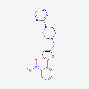 molecular formula C19H19N5O3 B5015557 2-(4-{[5-(2-nitrophenyl)-2-furyl]methyl}-1-piperazinyl)pyrimidine 