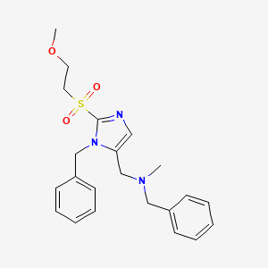 molecular formula C22H27N3O3S B5015562 N-benzyl-1-{1-benzyl-2-[(2-methoxyethyl)sulfonyl]-1H-imidazol-5-yl}-N-methylmethanamine 