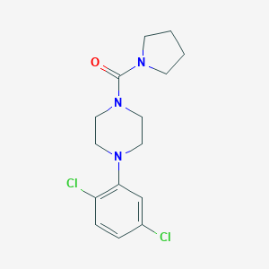 molecular formula C15H19Cl2N3O B501557 1-(2,5-Dichlorophenyl)-4-(1-pyrrolidinylcarbonyl)piperazine CAS No. 942877-38-5