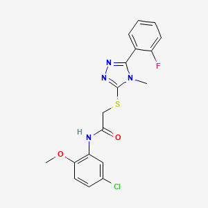 N-(5-chloro-2-methoxyphenyl)-2-{[5-(2-fluorophenyl)-4-methyl-4H-1,2,4-triazol-3-yl]thio}acetamide