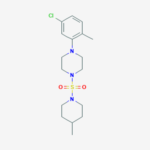 molecular formula C17H26ClN3O2S B501558 1-(5-Chloro-2-methylphenyl)-4-((4-methylpiperidin-1-yl)sulfonyl)piperazine CAS No. 890604-84-9