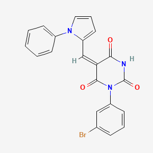 1-(3-bromophenyl)-5-[(1-phenyl-1H-pyrrol-2-yl)methylene]-2,4,6(1H,3H,5H)-pyrimidinetrione