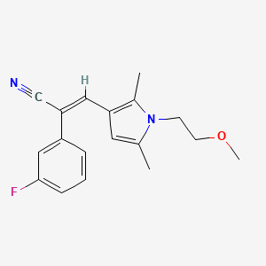 2-(3-fluorophenyl)-3-[1-(2-methoxyethyl)-2,5-dimethyl-1H-pyrrol-3-yl]acrylonitrile