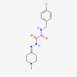 N-(4-chlorobenzyl)-2-[2-(1-methyl-4-piperidinylidene)hydrazino]-2-oxoacetamide