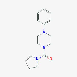 molecular formula C15H21N3O B501562 1-Phenyl-4-(1-pyrrolidinylcarbonyl)piperazine 