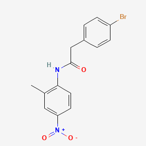 molecular formula C15H13BrN2O3 B5015628 2-(4-bromophenyl)-N-(2-methyl-4-nitrophenyl)acetamide 