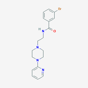 molecular formula C18H21BrN4O B501563 3-bromo-N-(2-(4-(pyridin-2-yl)piperazin-1-yl)ethyl)benzamide CAS No. 941912-86-3