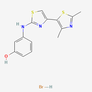 molecular formula C14H14BrN3OS2 B5015644 3-[(2',4'-dimethyl-4,5'-bi-1,3-thiazol-2-yl)amino]phenol hydrobromide 