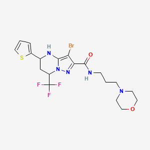 3-bromo-N-[3-(4-morpholinyl)propyl]-5-(2-thienyl)-7-(trifluoromethyl)-4,5,6,7-tetrahydropyrazolo[1,5-a]pyrimidine-2-carboxamide