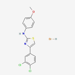 4-(3,4-dichlorophenyl)-N-(4-methoxyphenyl)-1,3-thiazol-2-amine hydrobromide