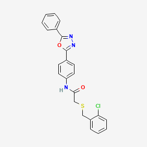 2-[(2-chlorobenzyl)thio]-N-[4-(5-phenyl-1,3,4-oxadiazol-2-yl)phenyl]acetamide