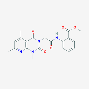 molecular formula C20H20N4O5 B5015705 methyl 2-{[(1,5,7-trimethyl-2,4-dioxo-1,4-dihydropyrido[2,3-d]pyrimidin-3(2H)-yl)acetyl]amino}benzoate 