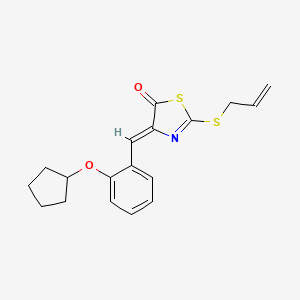 molecular formula C18H19NO2S2 B5015710 2-(allylthio)-4-[2-(cyclopentyloxy)benzylidene]-1,3-thiazol-5(4H)-one 