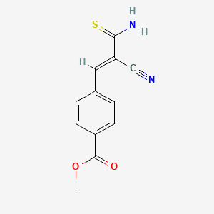 molecular formula C12H10N2O2S B5015736 methyl 4-(3-amino-2-cyano-3-thioxo-1-propen-1-yl)benzoate 