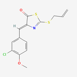 molecular formula C14H12ClNO2S2 B5015745 2-(allylthio)-4-(3-chloro-4-methoxybenzylidene)-1,3-thiazol-5(4H)-one 