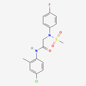 N~1~-(4-chloro-2-methylphenyl)-N~2~-(4-fluorophenyl)-N~2~-(methylsulfonyl)glycinamide