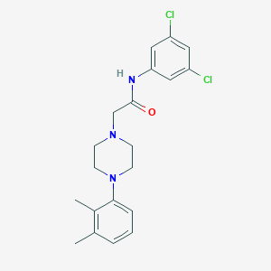molecular formula C20H23Cl2N3O B501576 N-(3,5-dichlorophenyl)-2-[4-(2,3-dimethylphenyl)piperazinyl]acetamide CAS No. 890600-47-2