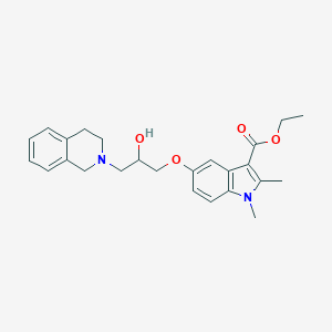 molecular formula C25H30N2O4 B501577 ethyl 5-(3-(3,4-dihydroisoquinolin-2(1H)-yl)-2-hydroxypropoxy)-1,2-dimethyl-1H-indole-3-carboxylate CAS No. 923132-00-7
