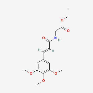 molecular formula C16H21NO6 B5015776 ethyl N-[3-(3,4,5-trimethoxyphenyl)acryloyl]glycinate 