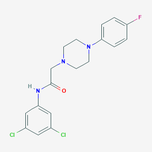 molecular formula C18H18Cl2FN3O B501579 N-(3,5-dichlorophenyl)-2-[4-(4-fluorophenyl)piperazin-1-yl]acetamide CAS No. 883815-43-8