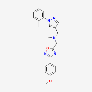 1-[3-(4-methoxyphenyl)-1,2,4-oxadiazol-5-yl]-N-methyl-N-{[1-(2-methylphenyl)-1H-pyrazol-4-yl]methyl}methanamine