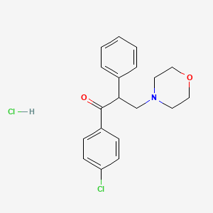 molecular formula C19H21Cl2NO2 B5015799 1-(4-chlorophenyl)-3-(4-morpholinyl)-2-phenyl-1-propanone hydrochloride 