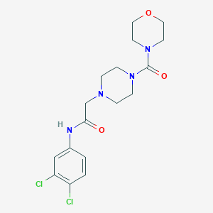 molecular formula C17H22Cl2N4O3 B501580 N-(3,4-dichlorophenyl)-2-[4-(morpholine-4-carbonyl)piperazin-1-yl]acetamide CAS No. 898644-06-9