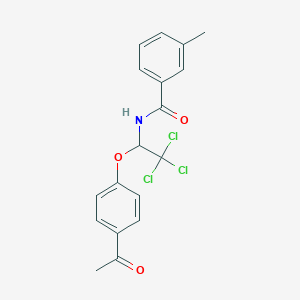 N-[1-(4-acetylphenoxy)-2,2,2-trichloroethyl]-3-methylbenzamide