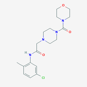 molecular formula C18H25ClN4O3 B501581 N-(5-chloro-2-methylphenyl)-2-(4-(morpholine-4-carbonyl)piperazin-1-yl)acetamide CAS No. 898644-07-0
