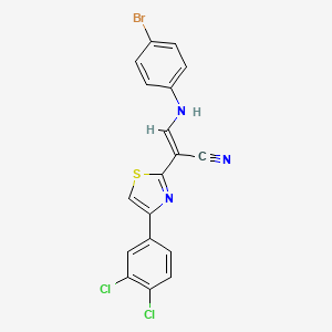 3-[(4-bromophenyl)amino]-2-[4-(3,4-dichlorophenyl)-1,3-thiazol-2-yl]acrylonitrile