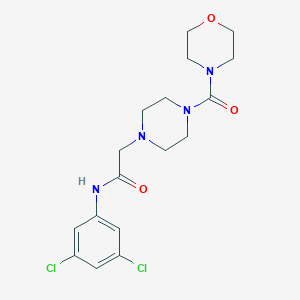 molecular formula C17H22Cl2N4O3 B501583 N-(3,5-dichlorophenyl)-2-[4-(4-morpholinylcarbonyl)-1-piperazinyl]acetamide CAS No. 898644-09-2