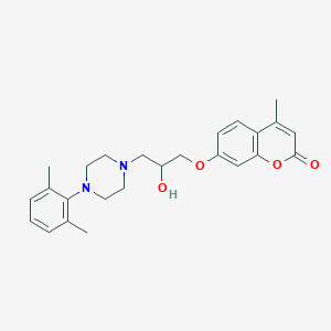molecular formula C25H30N2O4 B501584 7-(3-(4-(2,6-二甲苯基)哌嗪-1-基)-2-羟基丙氧基)-4-甲基-2H-色满-2-酮 CAS No. 878416-62-7