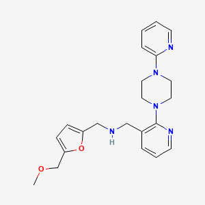 molecular formula C22H27N5O2 B5015846 1-[5-(methoxymethyl)-2-furyl]-N-({2-[4-(2-pyridinyl)-1-piperazinyl]-3-pyridinyl}methyl)methanamine 