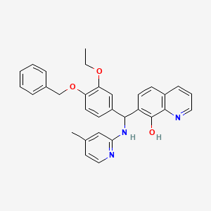 molecular formula C31H29N3O3 B5015851 7-{[4-(benzyloxy)-3-ethoxyphenyl][(4-methyl-2-pyridinyl)amino]methyl}-8-quinolinol 