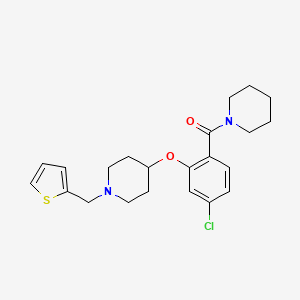 4-[5-chloro-2-(1-piperidinylcarbonyl)phenoxy]-1-(2-thienylmethyl)piperidine