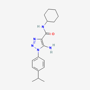 molecular formula C18H25N5O B5015885 5-amino-N-cyclohexyl-1-(4-isopropylphenyl)-1H-1,2,3-triazole-4-carboxamide 