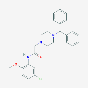 molecular formula C26H28ClN3O2 B501589 2-(4-benzhydryl-1-piperazinyl)-N-(5-chloro-2-methoxyphenyl)acetamide CAS No. 889592-54-5