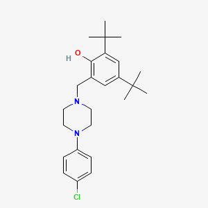 2,4-di-tert-butyl-6-{[4-(4-chlorophenyl)-1-piperazinyl]methyl}phenol