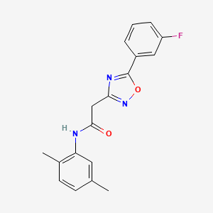 molecular formula C18H16FN3O2 B5015899 N-(2,5-dimethylphenyl)-2-[5-(3-fluorophenyl)-1,2,4-oxadiazol-3-yl]acetamide 