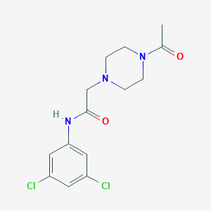 molecular formula C14H17Cl2N3O2 B501590 2-(4-acetyl-1-piperazinyl)-N-(3,5-dichlorophenyl)acetamide 