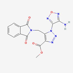 molecular formula C15H11N7O5 B5015906 methyl 1-(4-amino-1,2,5-oxadiazol-3-yl)-5-[(1,3-dioxo-1,3-dihydro-2H-isoindol-2-yl)methyl]-1H-1,2,3-triazole-4-carboxylate 