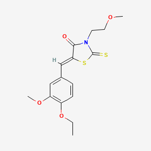 5-(4-ethoxy-3-methoxybenzylidene)-3-(2-methoxyethyl)-2-thioxo-1,3-thiazolidin-4-one