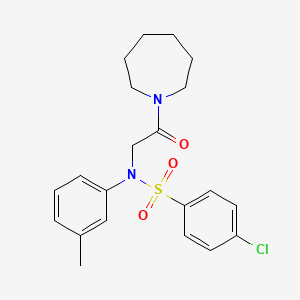 N-[2-(1-azepanyl)-2-oxoethyl]-4-chloro-N-(3-methylphenyl)benzenesulfonamide