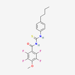 molecular formula C19H18F4N2O2S B5015930 N-{[(4-butylphenyl)amino]carbonothioyl}-2,3,5,6-tetrafluoro-4-methoxybenzamide 