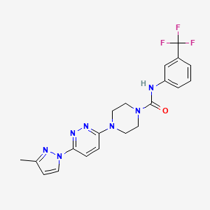 4-[6-(3-methyl-1H-pyrazol-1-yl)-3-pyridazinyl]-N-[3-(trifluoromethyl)phenyl]-1-piperazinecarboxamide